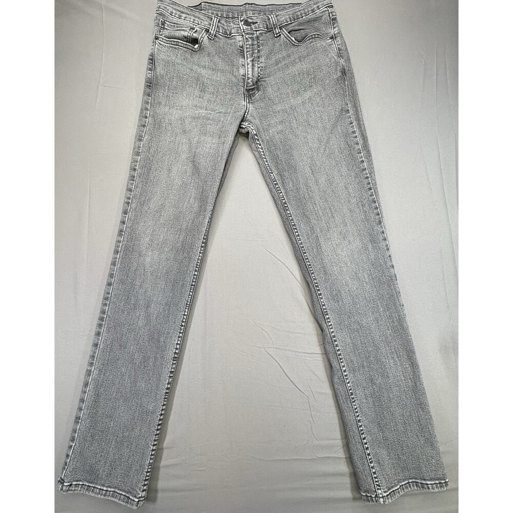 Levi’s 511 Denim Jeans 34x34 Mens Charcoal Gray Straight Leg Waterless
